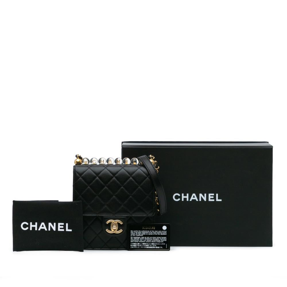 Black Leather Chanel Crossbody Bag