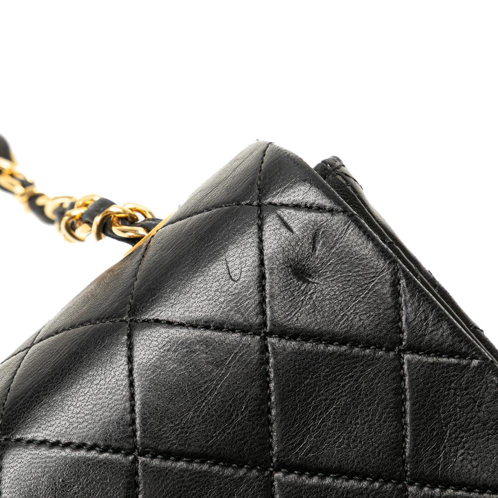 Black Leather Chanel Crossbody Bag
