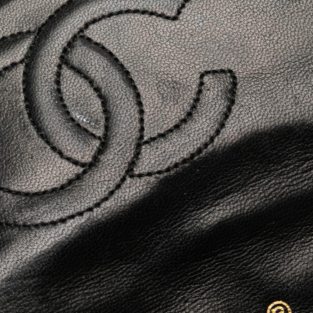 Black Leather Chanel Crossbody Bag