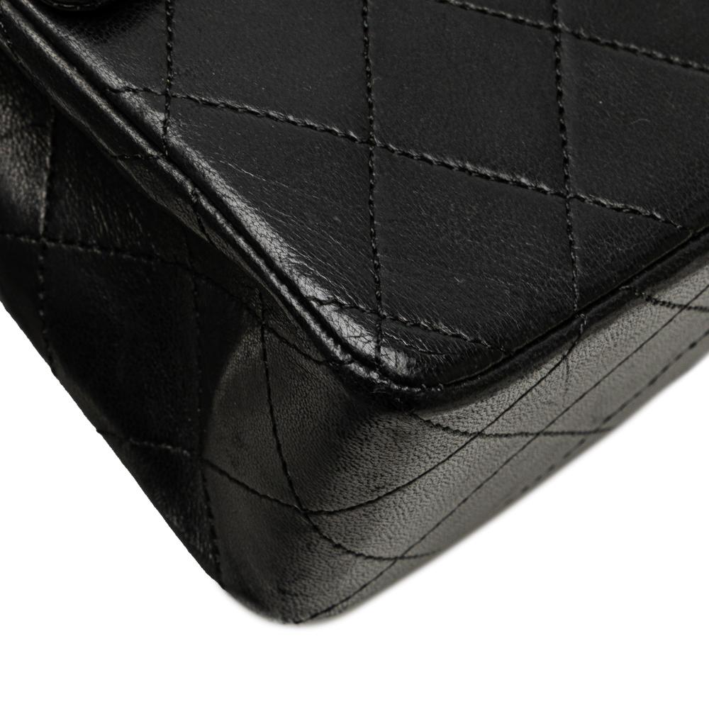 Black Leather Chanel Crossbody Bag