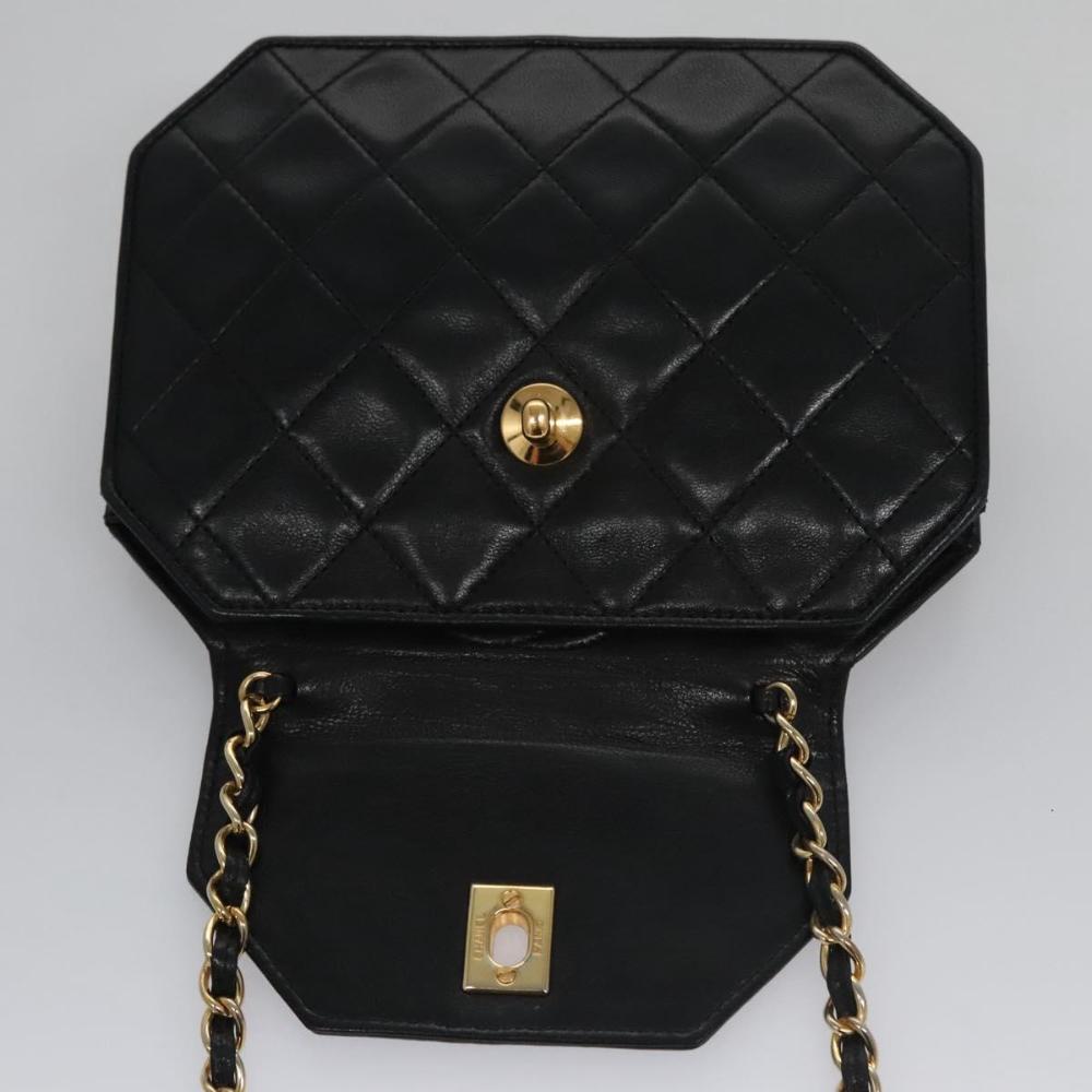 Black Leather Chanel Crossbody Bag