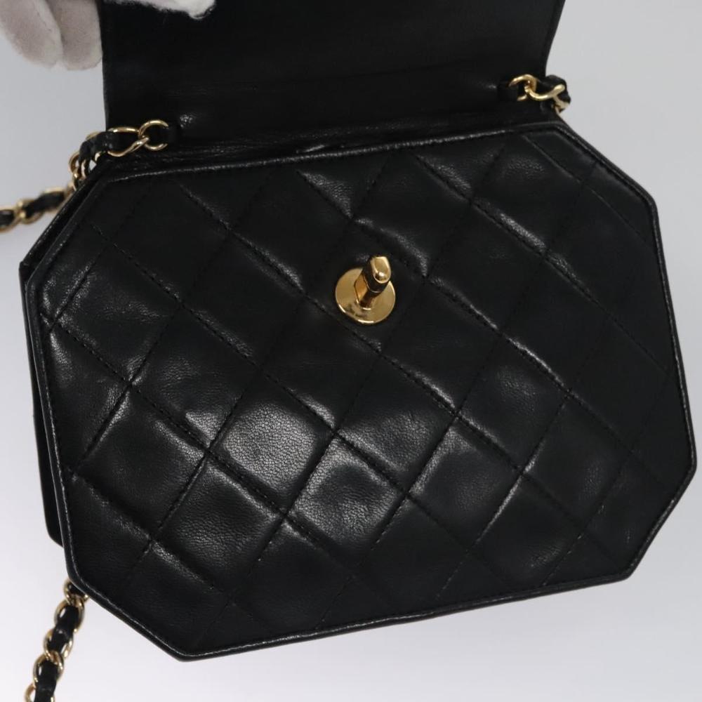 Black Leather Chanel Crossbody Bag