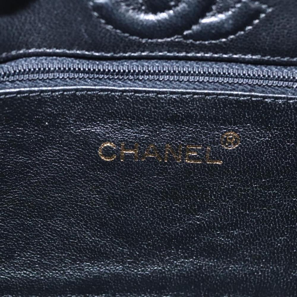 Black Leather Chanel Crossbody Bag