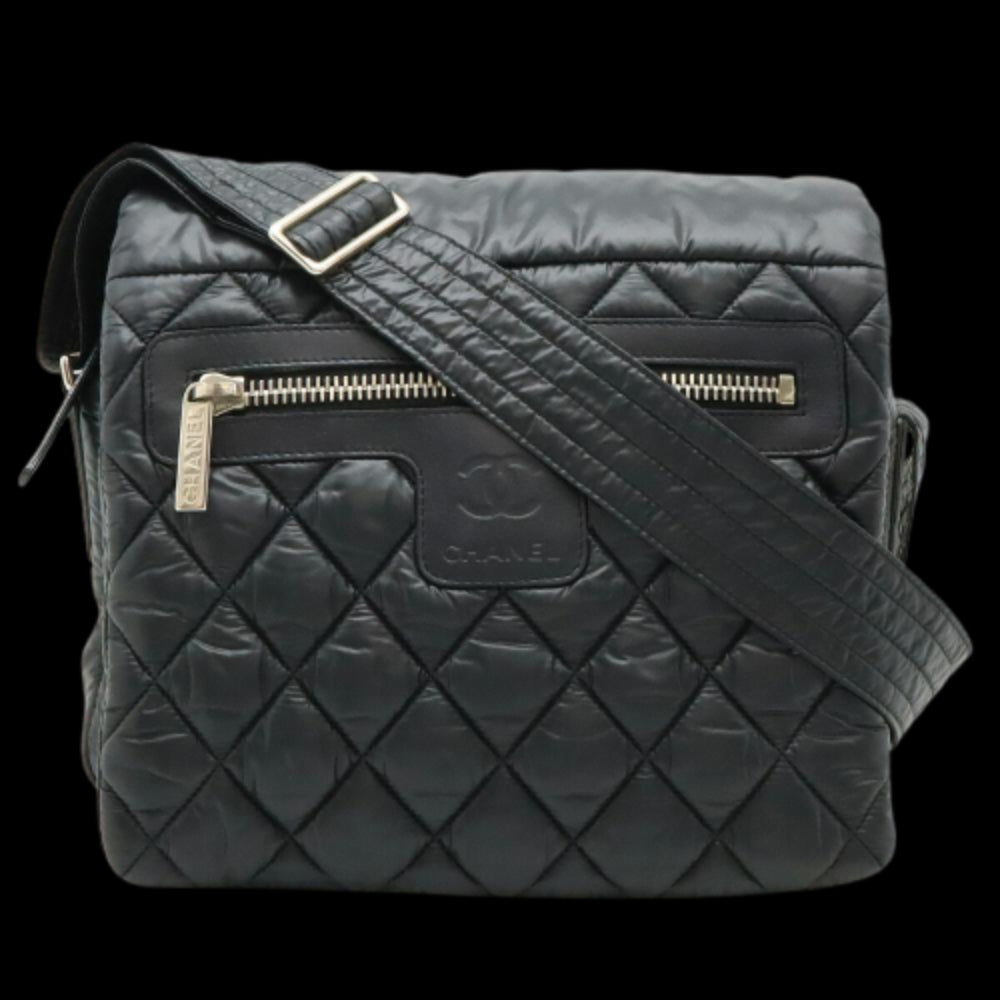 Black Leather Chanel Crossbody Bag