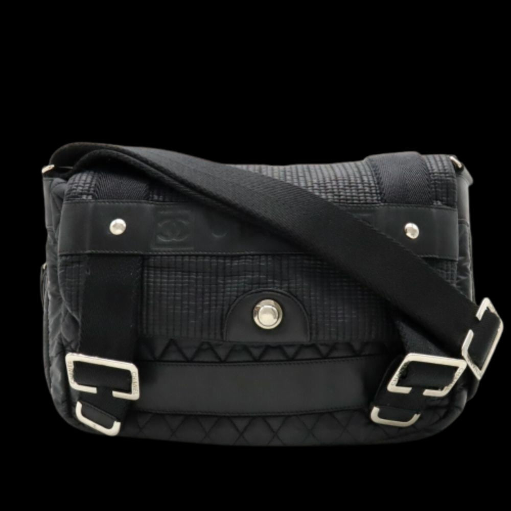 Black Leather Chanel Crossbody Bag