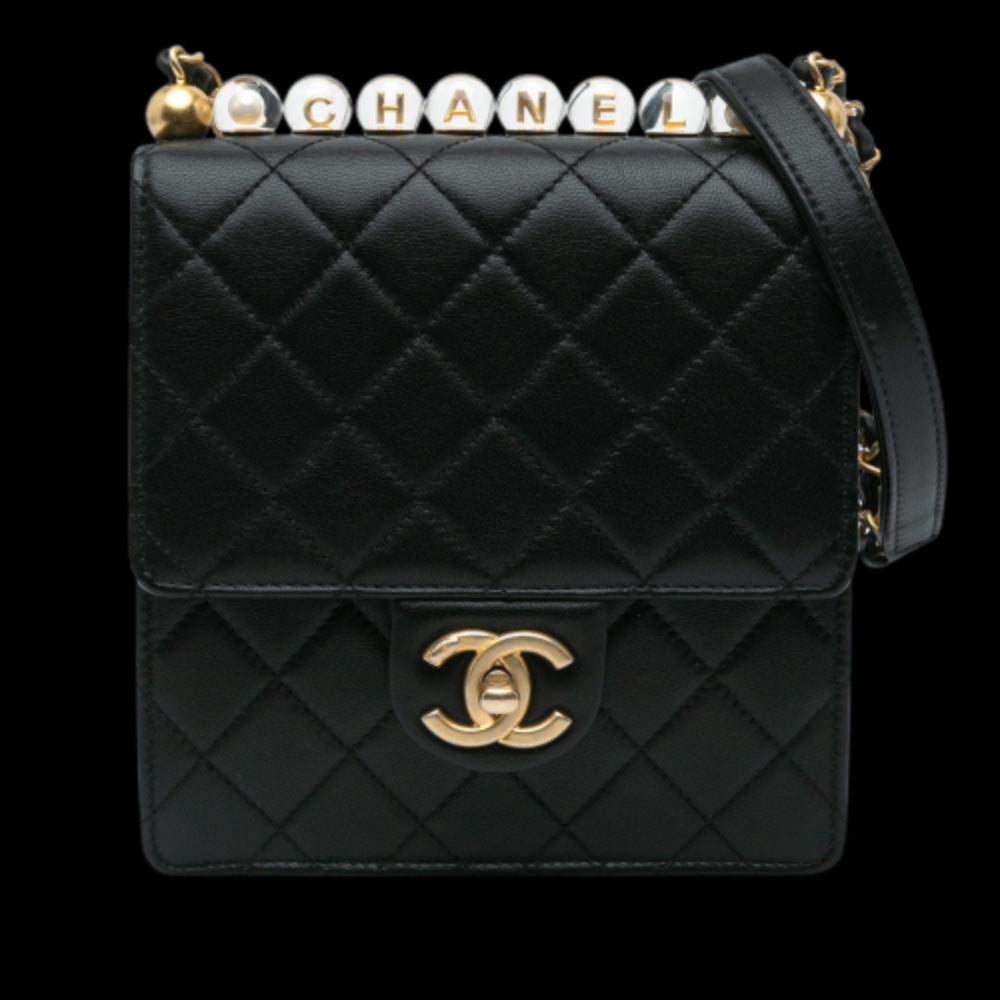 Black Leather Chanel Crossbody Bag