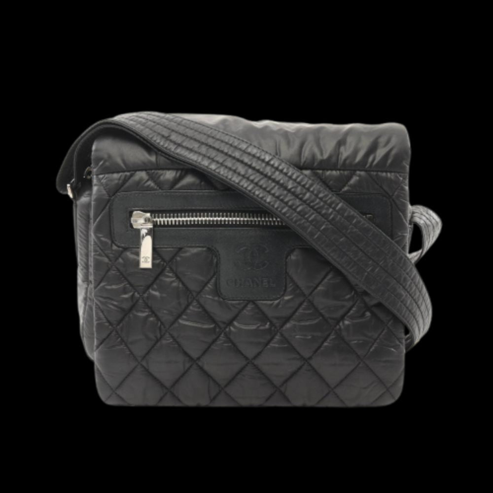 Black Leather Chanel Crossbody Bag
