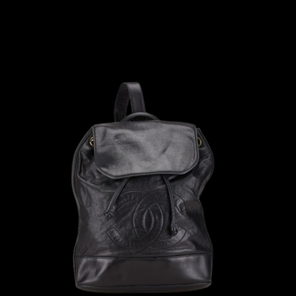 Black Leather Chanel Crossbody Bag