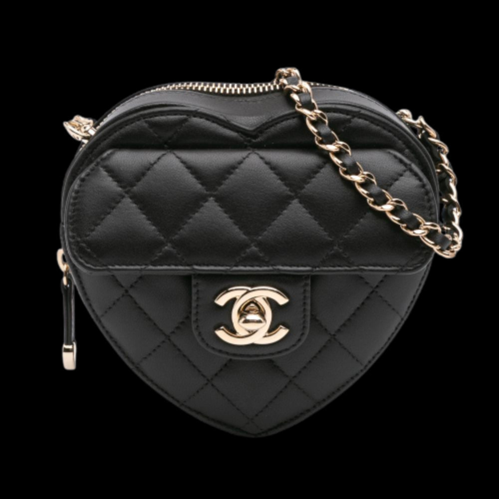 Black Leather Chanel Crossbody Bag