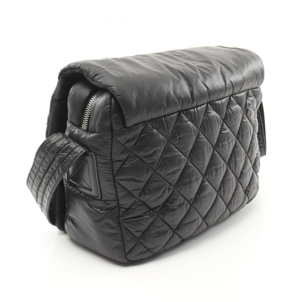 Black Leather Chanel Crossbody Bag
