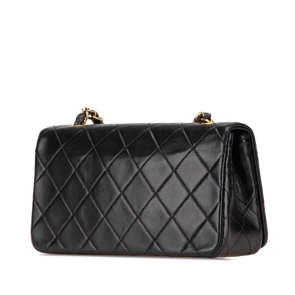 Black Leather Chanel Crossbody Bag