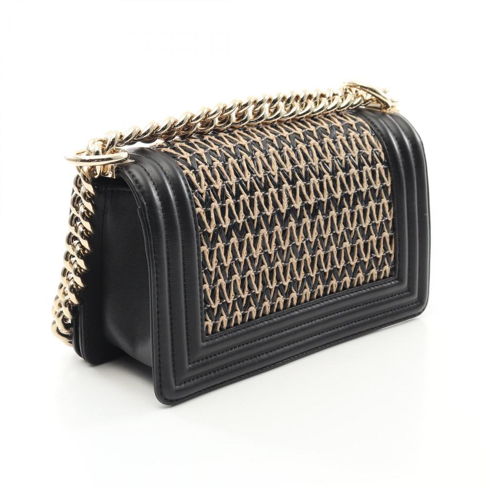 Black Leather Chanel Crossbody Bag