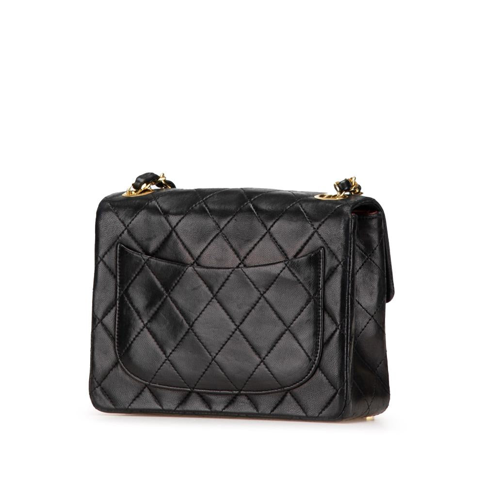 Black Leather Chanel Crossbody Bag