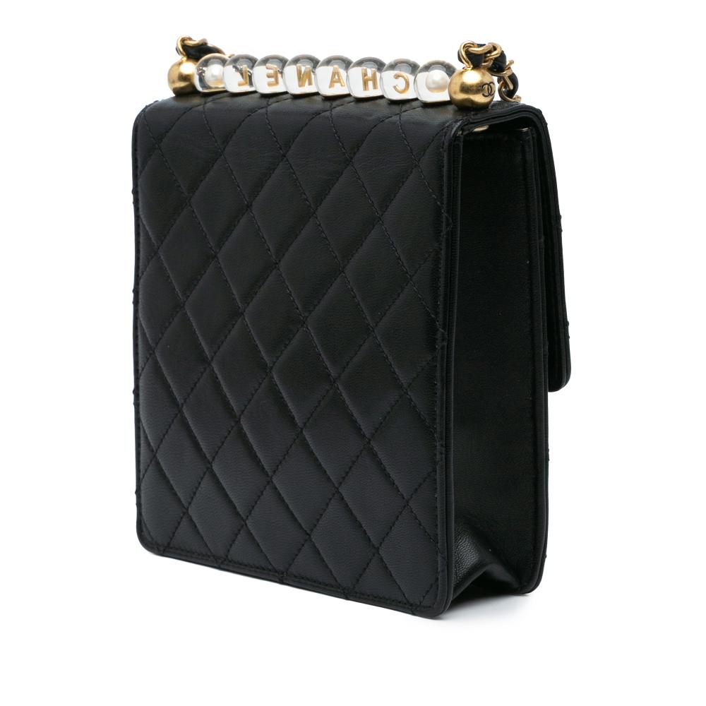 Black Leather Chanel Crossbody Bag