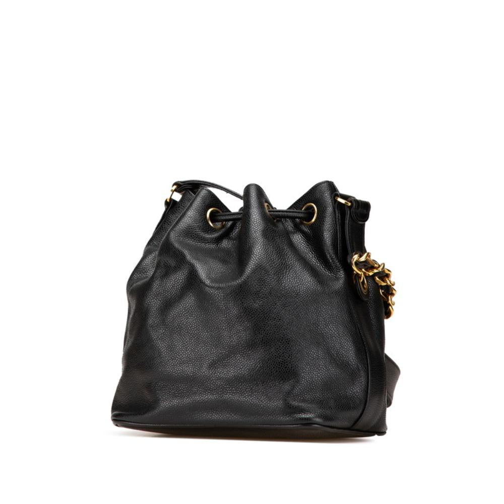 Black Leather Chanel Crossbody Bag