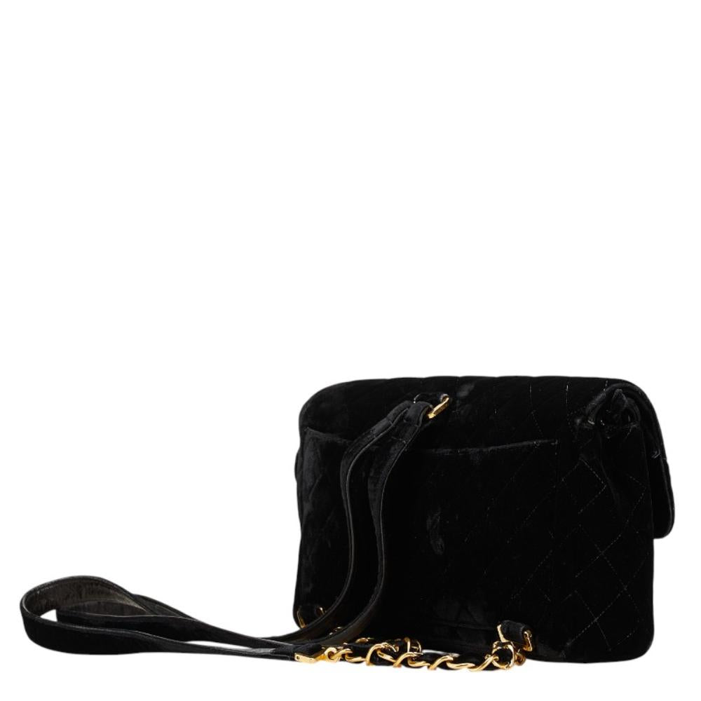 Black Leather Chanel Backpack