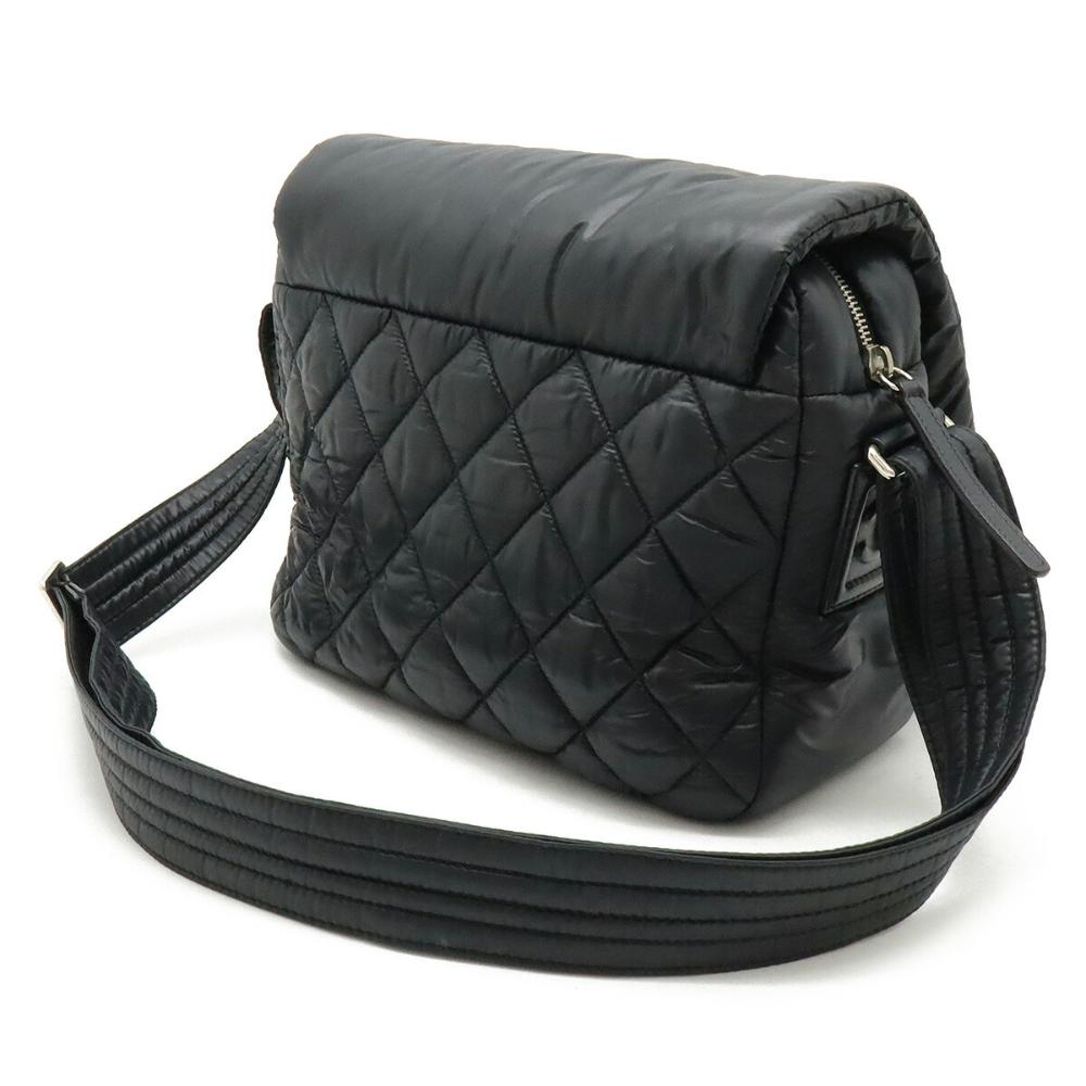 Black Leather Chanel Crossbody Bag