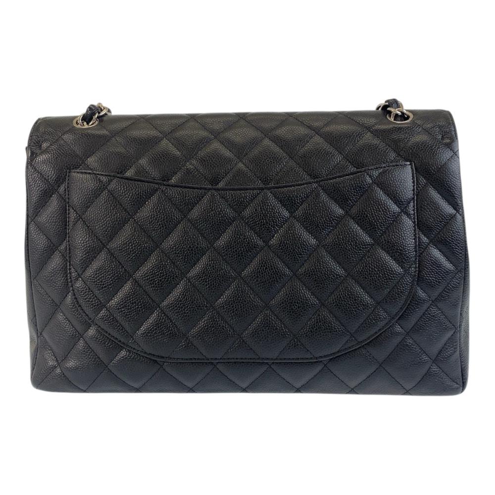 Black Leather Chanel Crossbody Bag