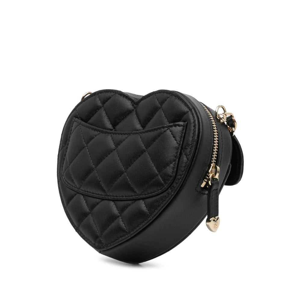 Black Leather Chanel Crossbody Bag