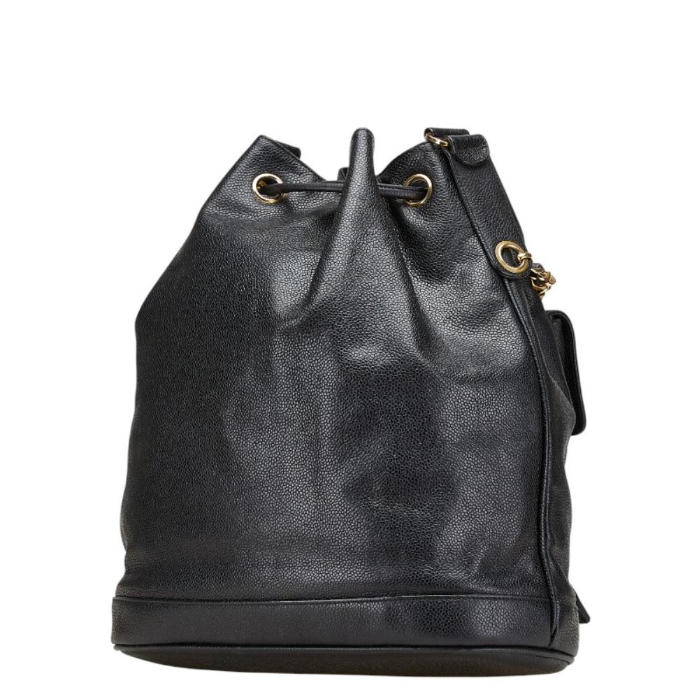 Black Leather Chanel Crossbody Bag