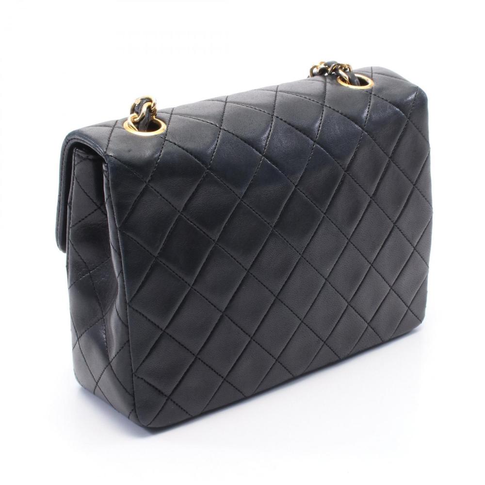 Black Leather Chanel Crossbody Bag