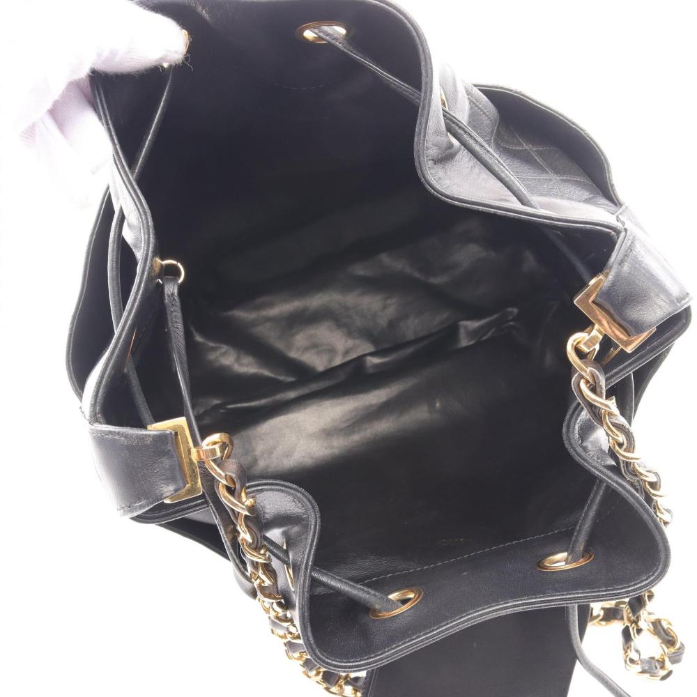 Black Leather Chanel Crossbody Bag