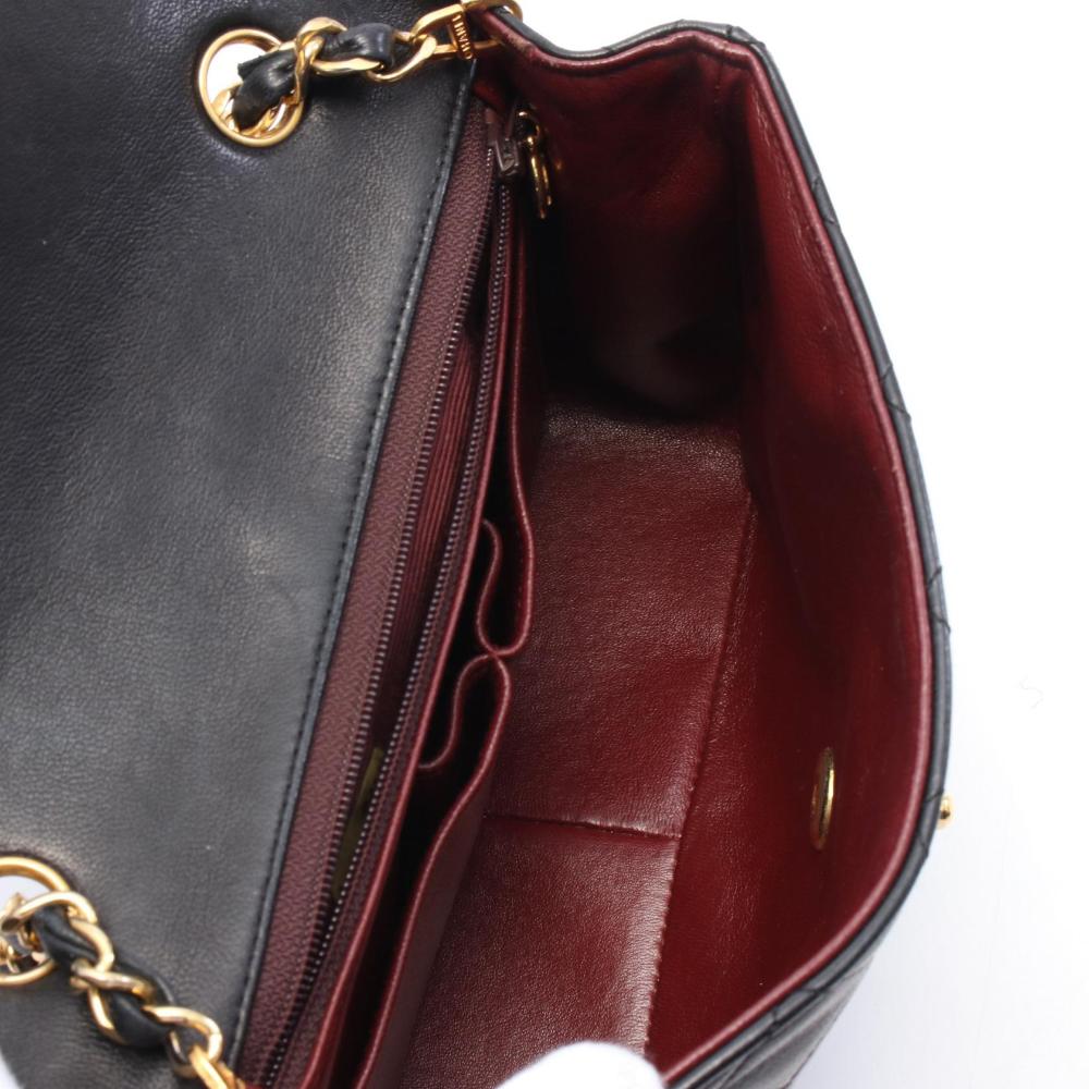 Black Leather Chanel Crossbody Bag