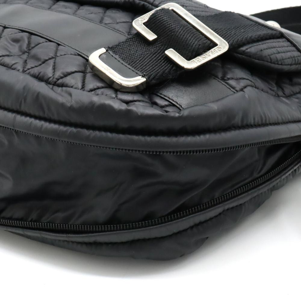 Black Leather Chanel Crossbody Bag