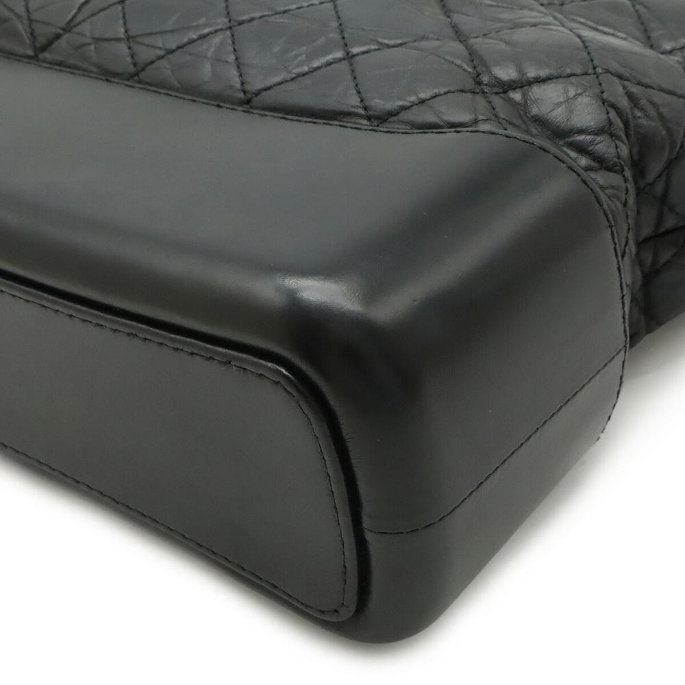 Black Leather Chanel Crossbody Bag