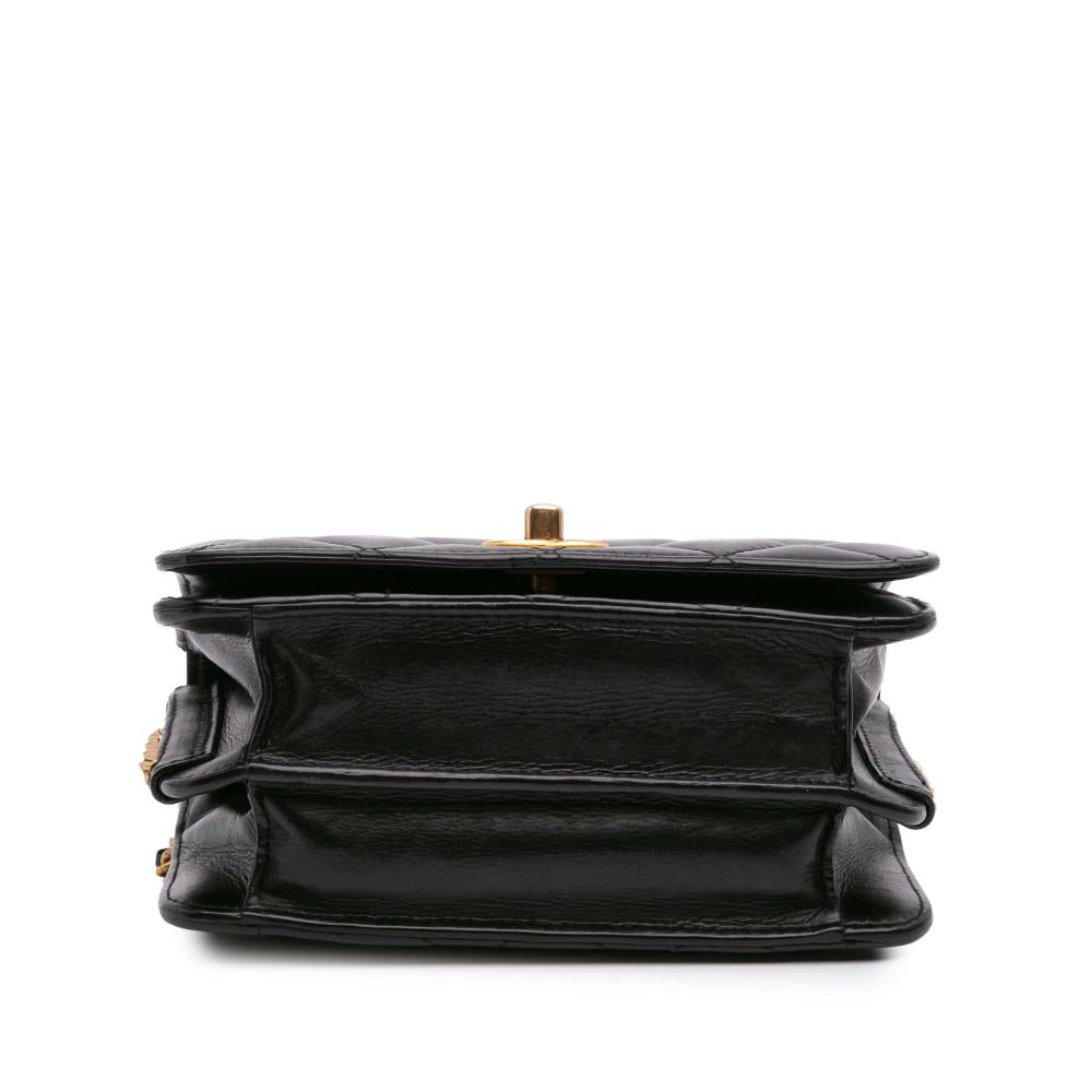 Black Leather Chanel Crossbody Bag