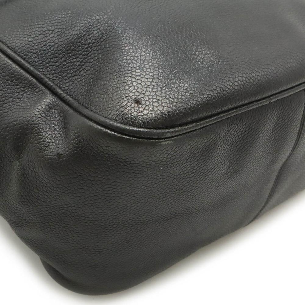Black Leather Chanel Backpack