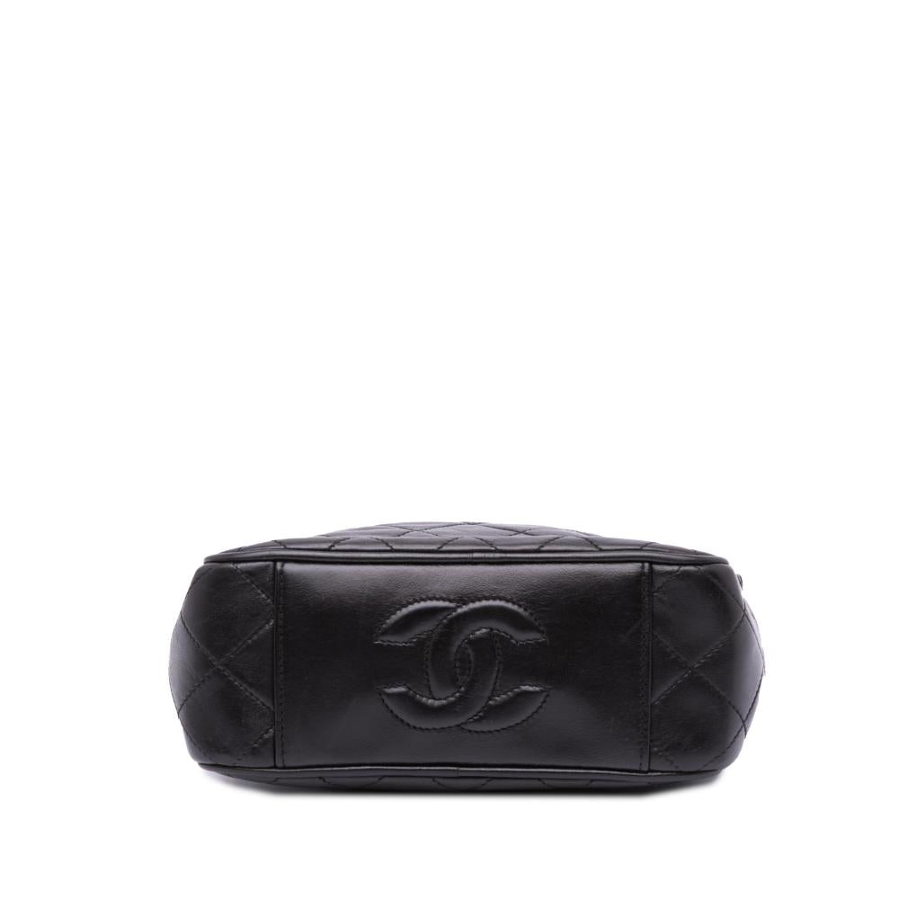 Black Leather Chanel Crossbody Bag