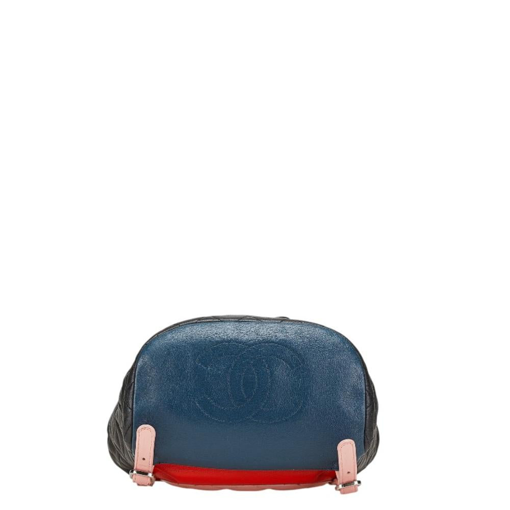 Black Leather Chanel Backpack