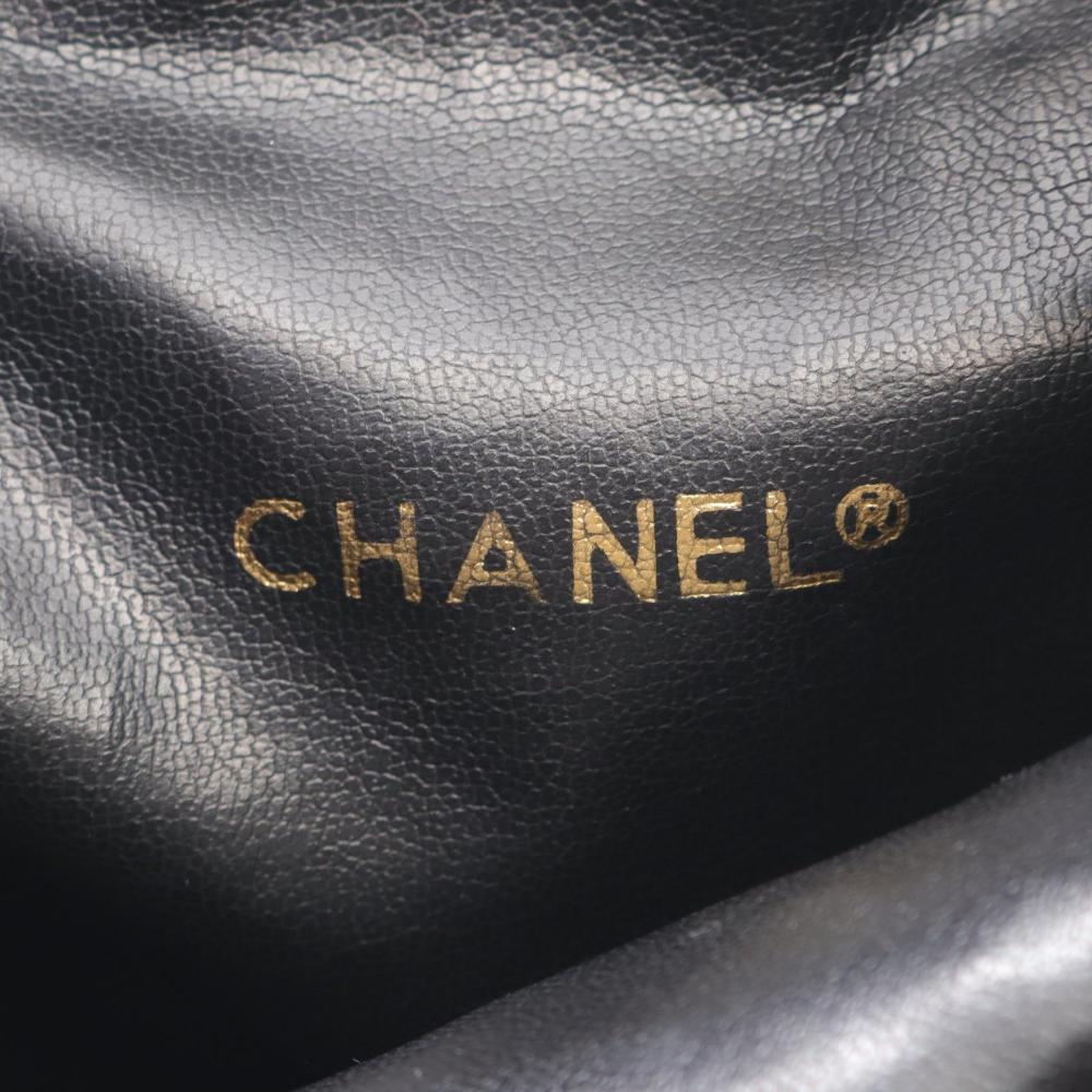 Black Leather Chanel Crossbody Bag