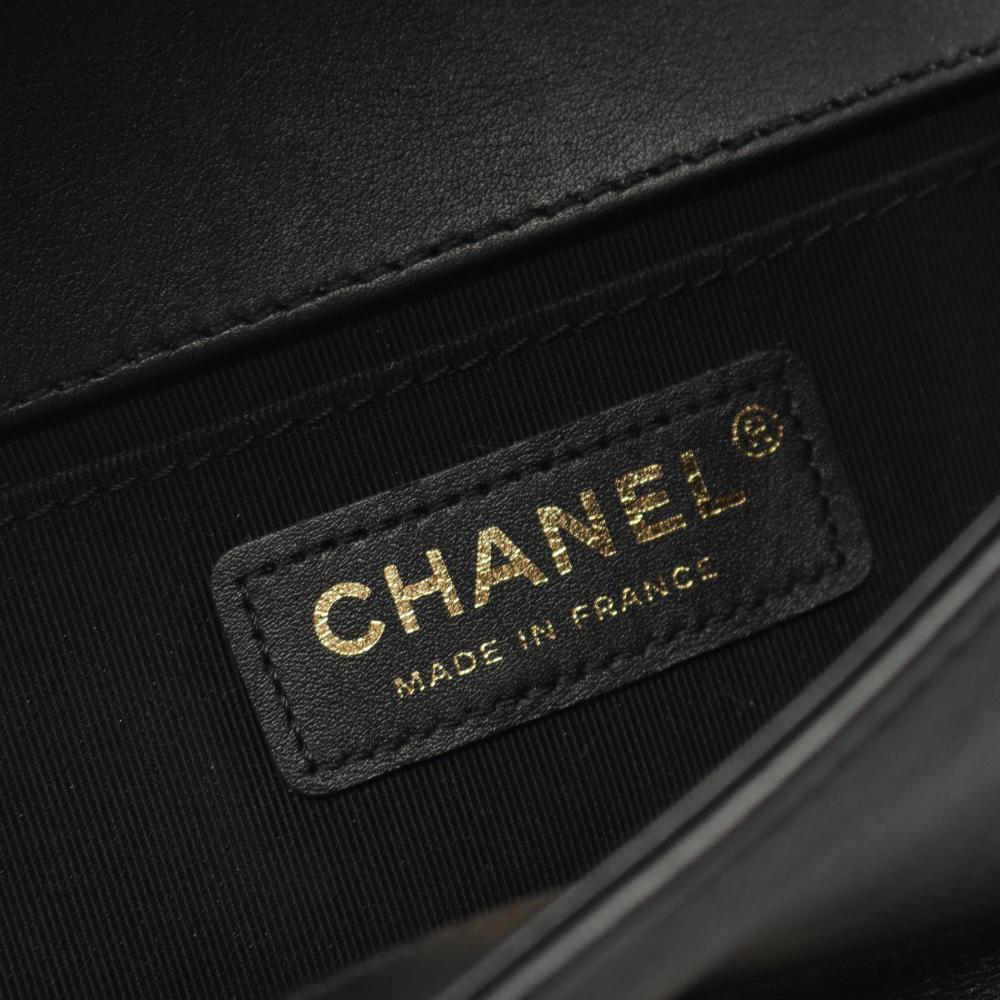 Black Leather Chanel Crossbody Bag