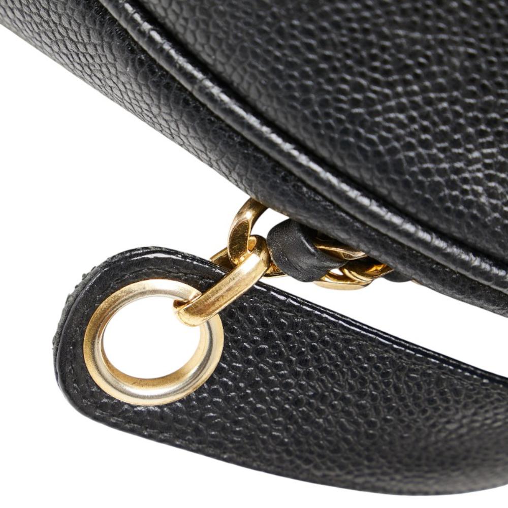 Black Leather Chanel Crossbody Bag