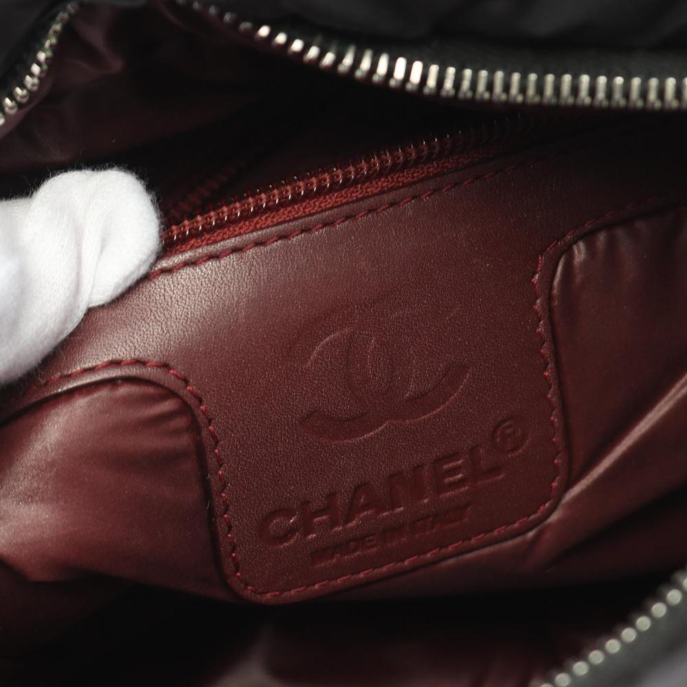 Black Leather Chanel Crossbody Bag