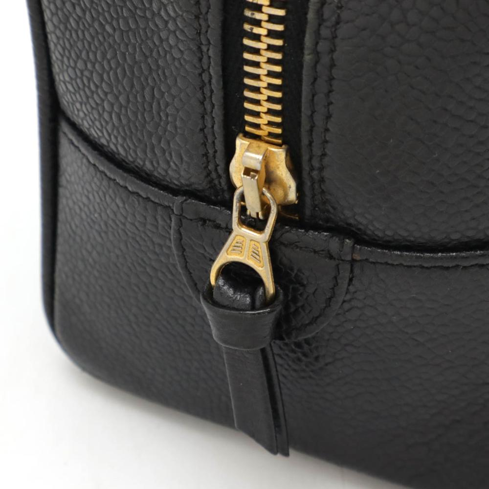 Black Leather Chanel Clutch