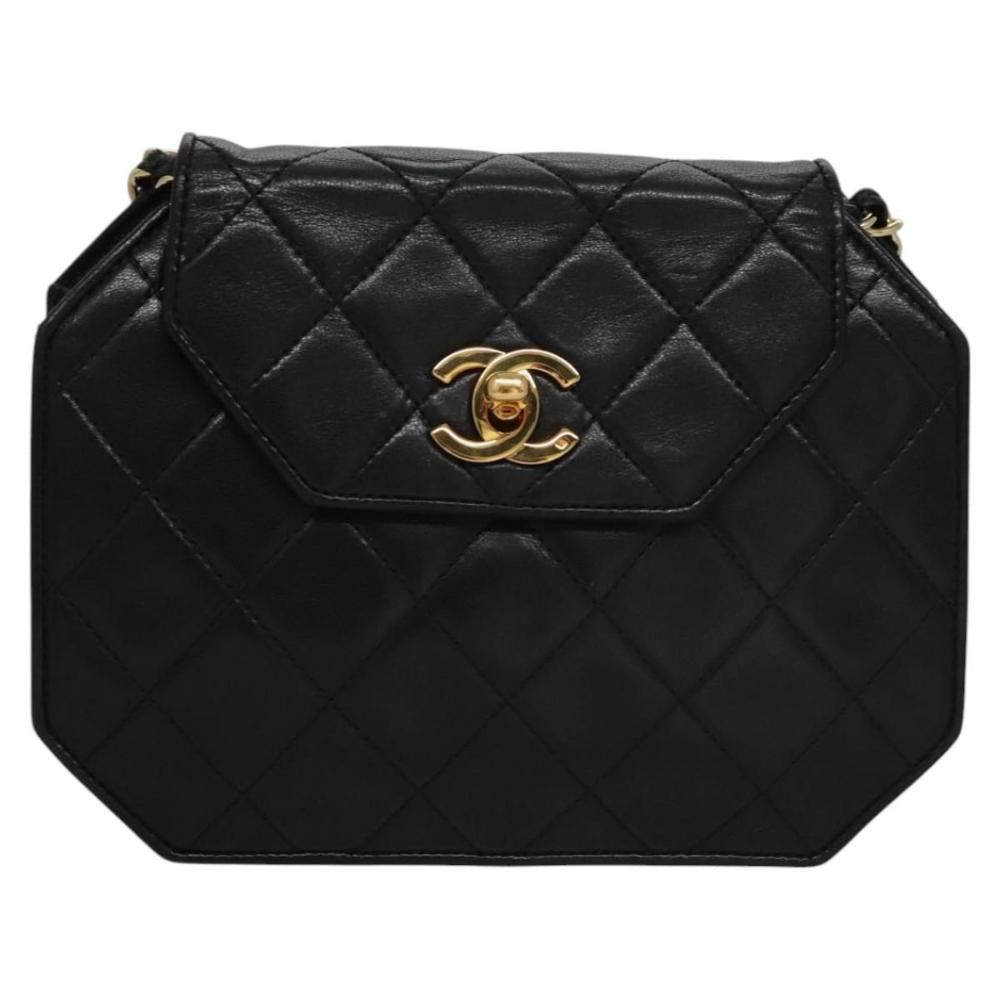 Black Leather Chanel Crossbody Bag