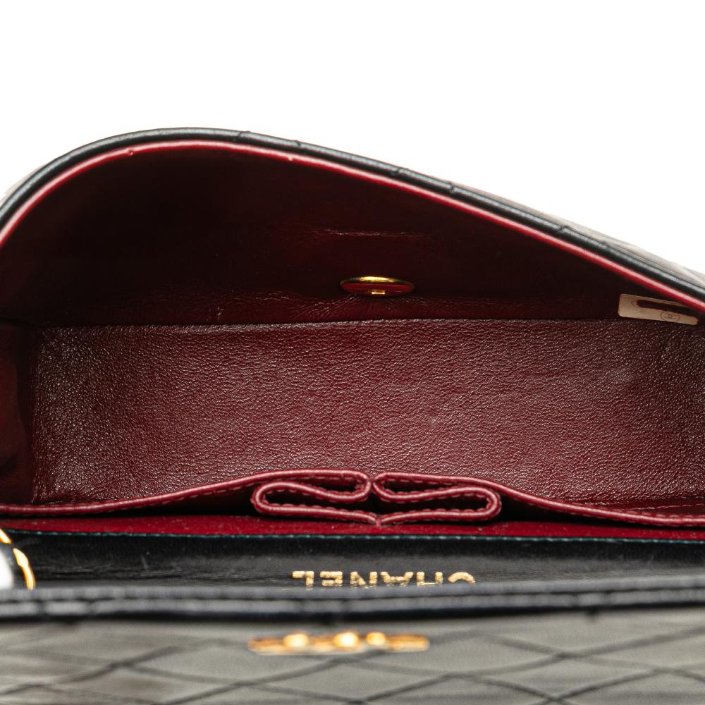 Black Leather Chanel Crossbody Bag