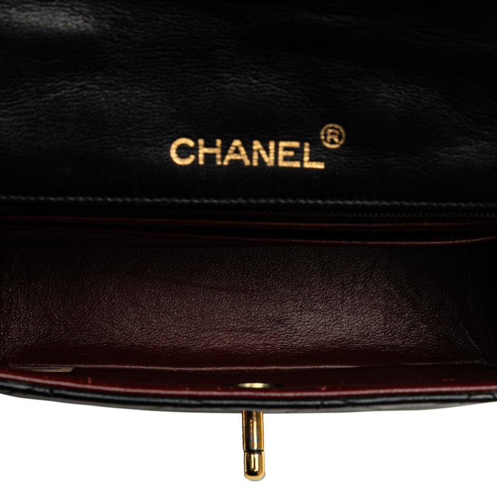 Black Leather Chanel Crossbody Bag