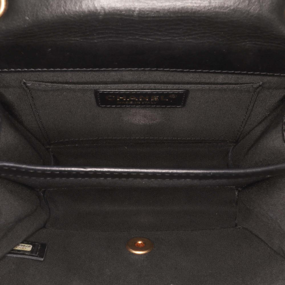 Black Leather Chanel Crossbody Bag