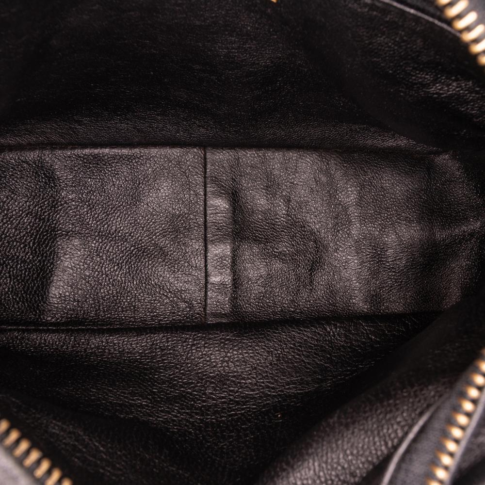 Black Leather Chanel Crossbody Bag