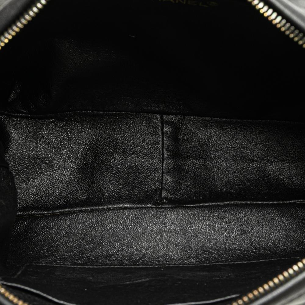 Black Leather Chanel Crossbody Bag