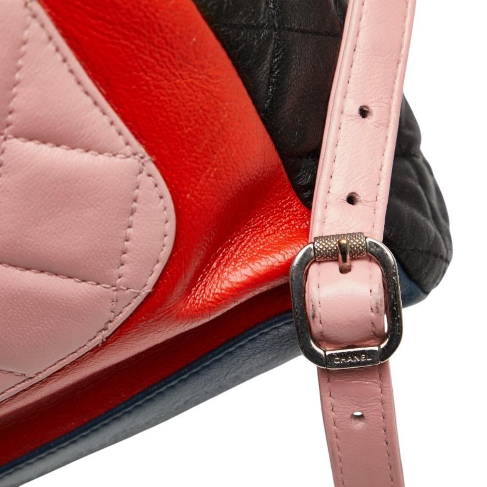 Black Leather Chanel Backpack