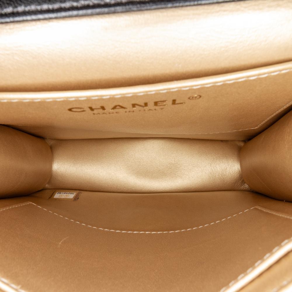 Black Leather Chanel Crossbody Bag