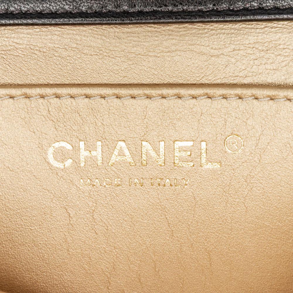 Black Leather Chanel Crossbody Bag