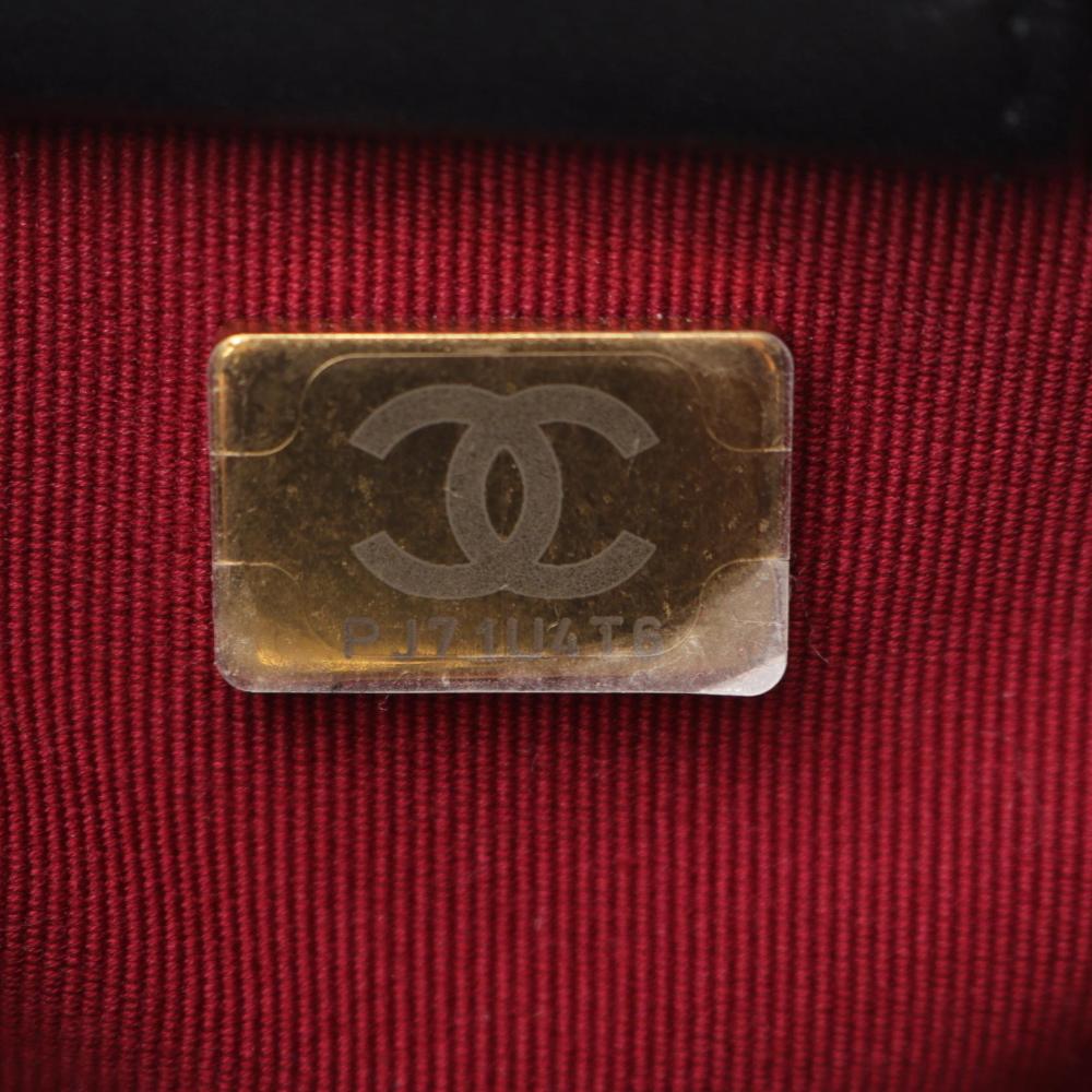 Black Leather Chanel Backpack
