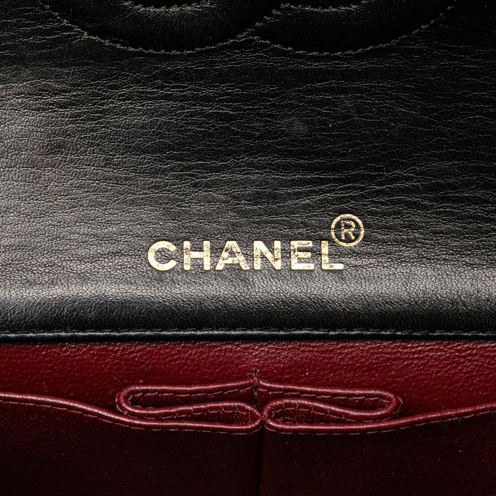 Black Leather Chanel Crossbody Bag