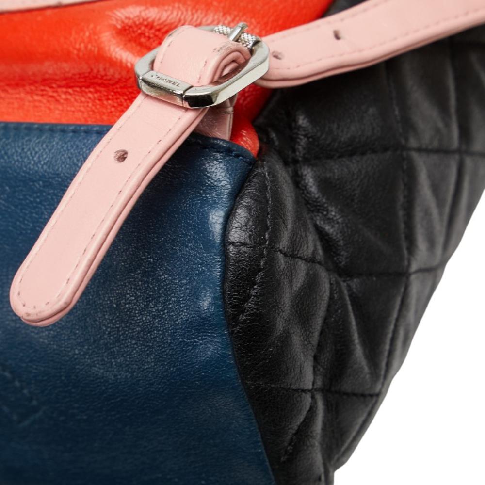 Black Leather Chanel Backpack